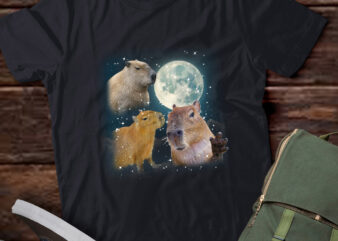 Three Capybara Vintage Graphic T-shirts, Retro Moon Capybara Tshirt, Capybara Lovers, Funny Capybara Tee, Capybara Gifts LTSD