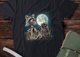 Three Raccoons Vintage Graphic T-shirts, Retro Raccoon Moon Tshirt, Raccoon Lovers, Funny Raccon Tee, Oversized Washed Tee, Raccoon Gifts LT