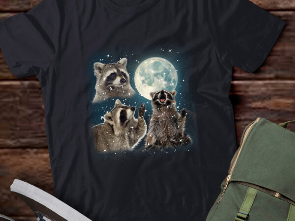 Three raccoons vintage graphic t-shirts, retro raccoon moon tshirt, raccoon lovers, funny raccon tee, oversized washed tee, raccoon gifts lt