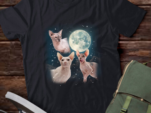 Three sphynx cat vintage graphic t-shirts, retro moon sphynx cat tshirt, sphynx cat lovers, funny sphynx cat tee, sphynx cat gifts ltsd