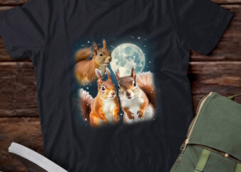 Three Squirrel Vintage Graphic T-shirts, Retro Moon Squirrel Tshirt, Squirrel Lovers, Funny Squirrel Tee, Squirrel Gifts LTSD