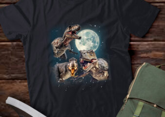 Three T-rex Vintage Graphic T-shirts, Retro Moon T-rex Tshirt, T-rex Lovers, Funny T-rex Tee, T-rex Gifts LTSD