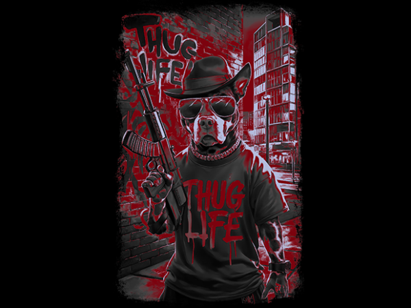 Thug life t shirt designs for sale