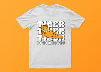 Tiger Optimistic | Funny T-Shirt Design For Sale | All Files | Easy To Print
