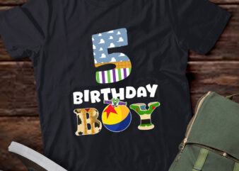 Toy Funny 5th Birthday Story Boy 5 Year Old B-day Party T-Shirt ltsp