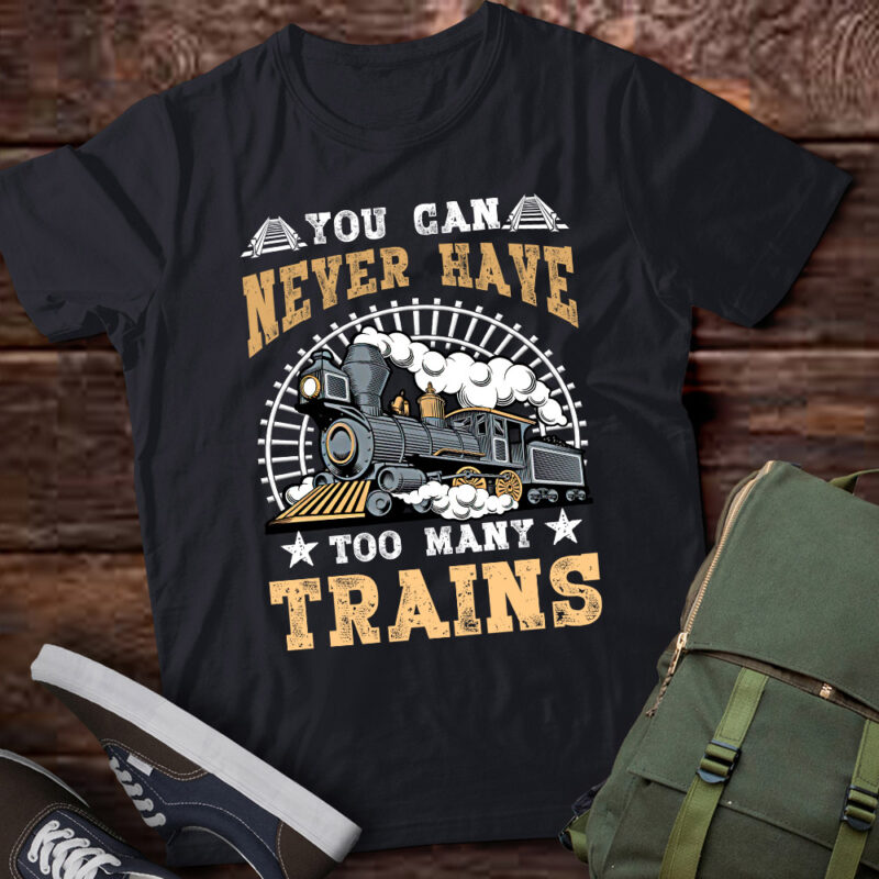 Trains Lover Funny You can Never Have Too Many Trains T-Shirt ltsp