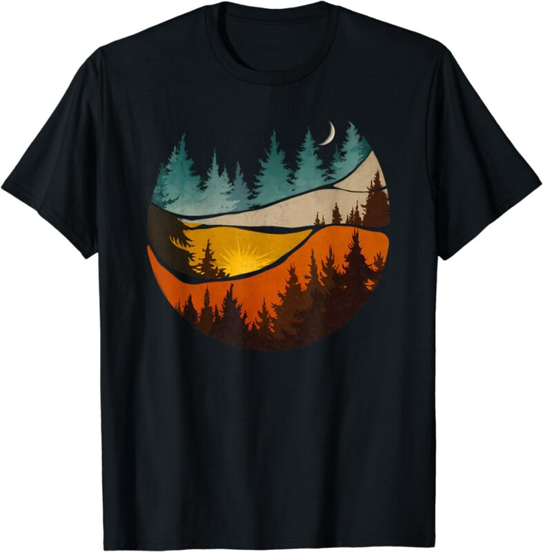 Trees Nature Mountains Adventure Outdoor Wildlife Wilderness T-Shirt