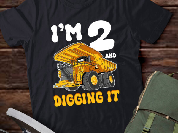 Two 2yr 2th birthday construction kid 2 years old t-shirt ltsp