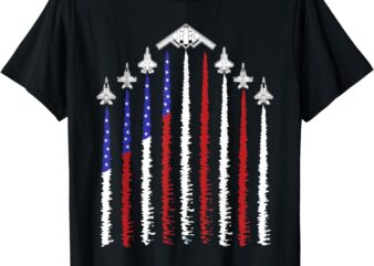 USA Fighter Jets 4th of July Men Women Kids Funny Patriotic T-Shirt