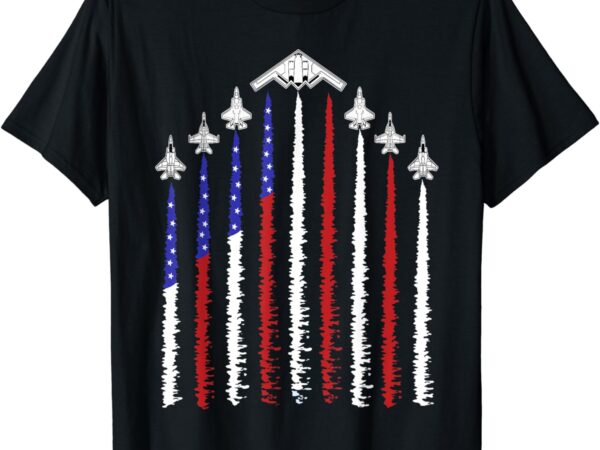 Usa fighter jets 4th of july men women kids funny patriotic t-shirt