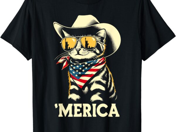 Usa ‘merica cat 4th of july men women kids funny patriotic t-shirt