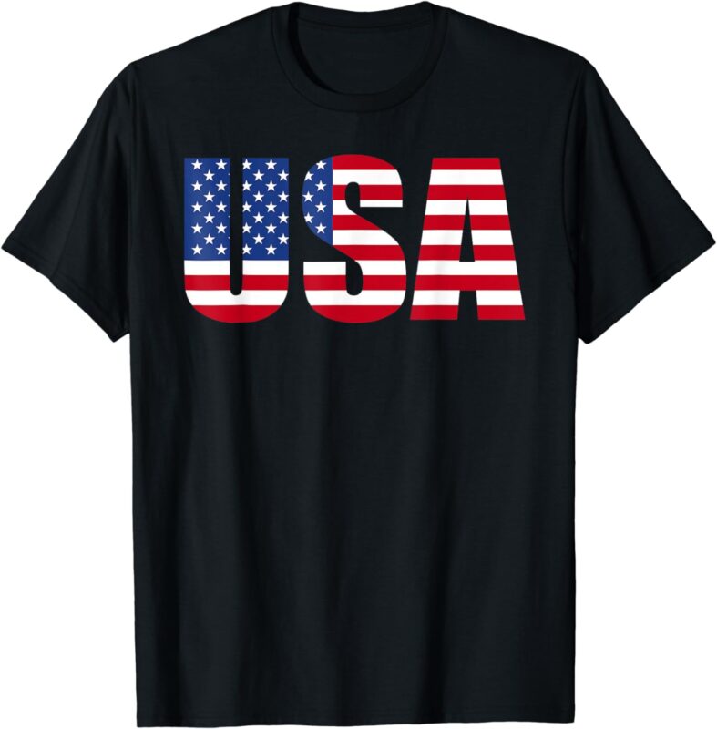 USA Patriotic American Flag Shirt Men Women Kids T-Shirt