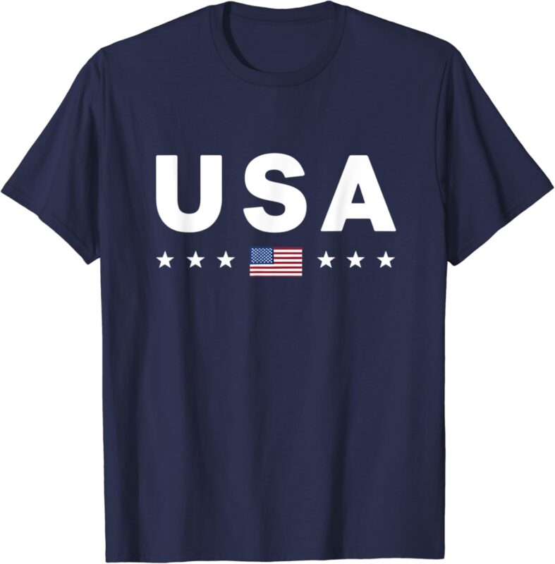 USA T Shirt Women Men Patriotic American Flag July 4th T-Shirt