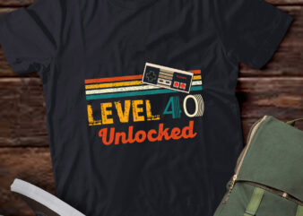 Unlocked 40 Birthday Video Game Controller T-Shirt ltsp