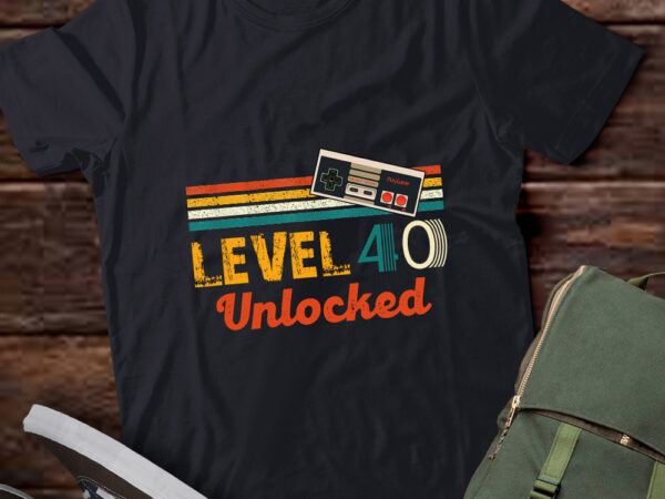 Unlocked 40 birthday video game controller t-shirt ltsp