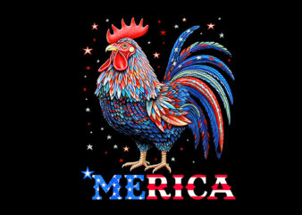 Chicken 4th Of July 2023 Patriotic Farmer American USA PNG