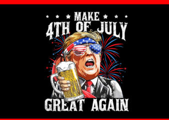 Make 4th of July Great Again Trump PNG