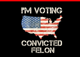 I’m Voting For The Convicted Felon Flag PNG