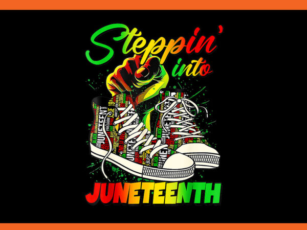 Stepping into juneteenth shoes png t shirt template vector