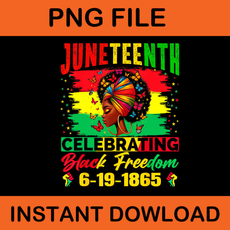 Juneteenth Celebrating Black Freedom 1865 PNG