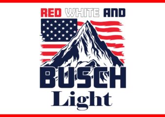 Red White and Busch Light SVG