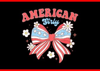 American Girl Girly Coquette PNG, Coquette Bow PNG, Coquette 4th of July PNG t shirt vector