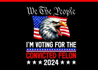 We The People 2024 I’m Voting For The Convicted Felon Eagle PNG, 4TH OF JULY PNG