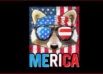 Raccoon Merica 4th Of July PNG, Raccoon Stay Trash PNG t shirt design online