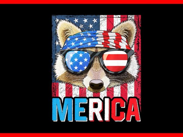 Raccoon merica 4th of july png, raccoon stay trash png t shirt design online