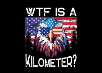 WTF Is A Kilometer Eagle PNG, Eagle 4th Of July USA PNG t shirt design for sale