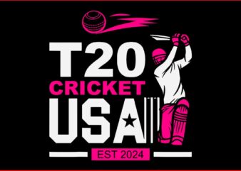T20 Cricket 2024 USA Cricket Fans SVG