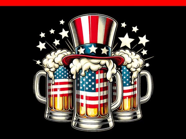 Beer american flag usa 4th of july png, beer 4th of july png t shirt template