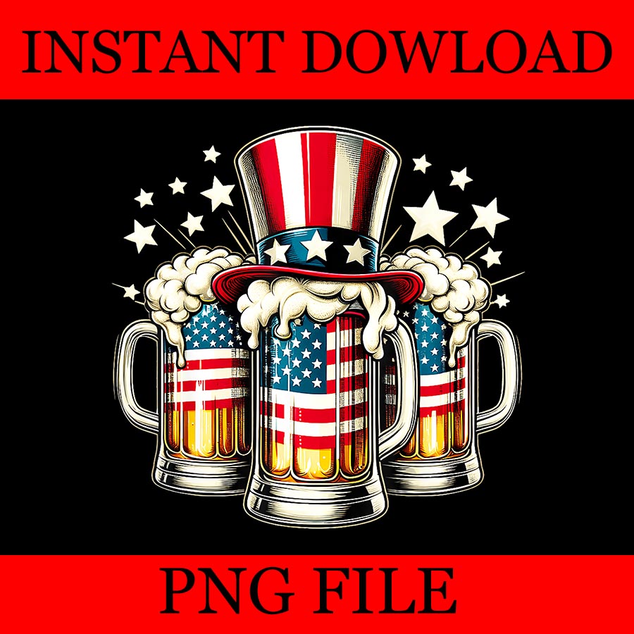 Beer American Flag USA 4th Of July PNG, Beer 4TH Of July PNG - Buy t ...