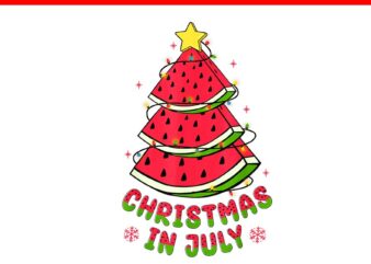 Christmas In July Watermelon PNG, Watermelon Christmas PNG t shirt vector file