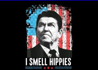 I Smell Hippies PNG, Retro American Flag Patriotic 4th Of July PNG t shirt design for sale