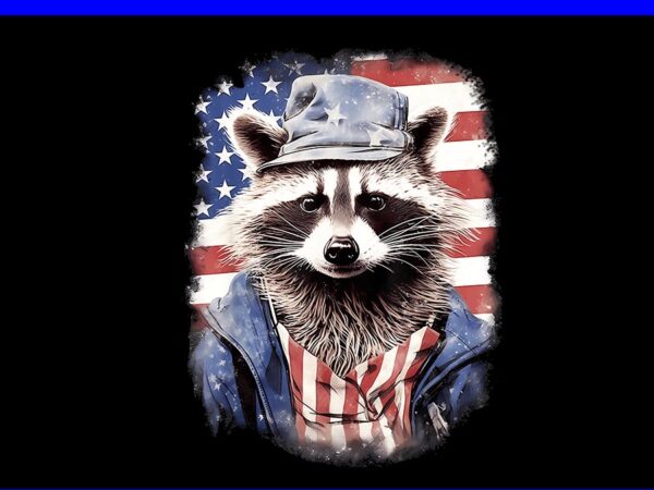 Raccoon 4th of july independence day png t shirt design online