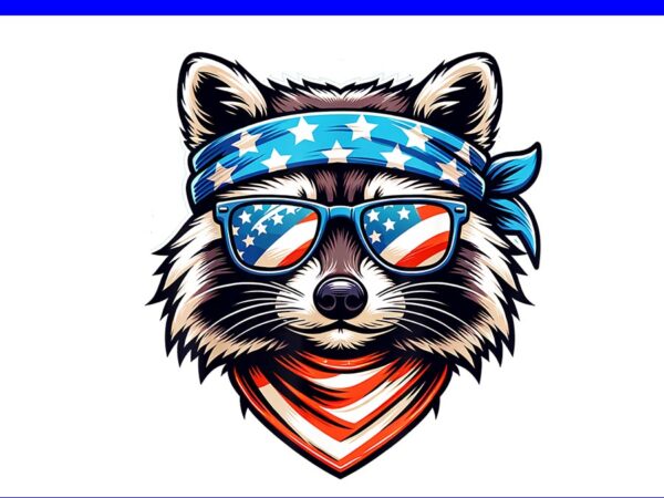Raccoon 4th of july independence day png t shirt design online