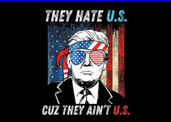 They Hate Us Cuz They Ain’t Us PNG, Trump 4th Of July 2024 PNG