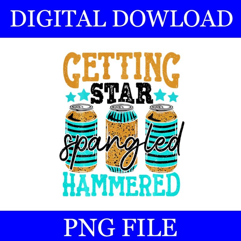 Getting Star Spangled Hammered PNG, Freedom Patriotic 4th Of July PNG