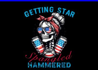 Getting Star Spangled Est 1776 PNG, Hammered 4th Of July PNG