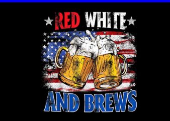 Red White And Brew Beer PNG, Bear Drinking Fourth Of July PNG t shirt design online
