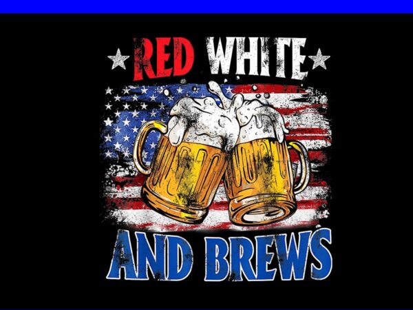 Red white and brew beer png, bear drinking fourth of july png t shirt design online