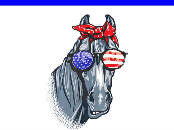 Horse 4th of july png, horse graphic american flag png