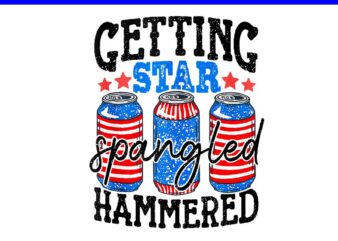 Getting Star Spangled Hammered PNG t shirt design template