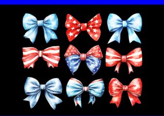 Coquette Bows 4th Of July PNG, Coquette Bows PNG t shirt vector file