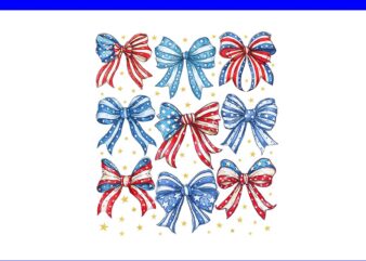 Coquette Bow 4th Of July PNG, Coquette Bow PNG t shirt vector file