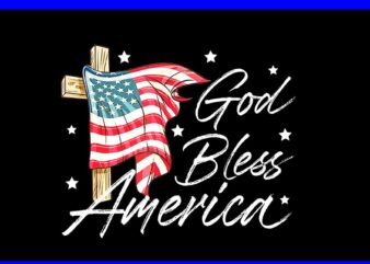 God Bless America PNG, God 4th Of July PNG t shirt design template
