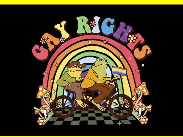 Gay rights lgbt rainbow frog png, lgbt frog png t shirt design template