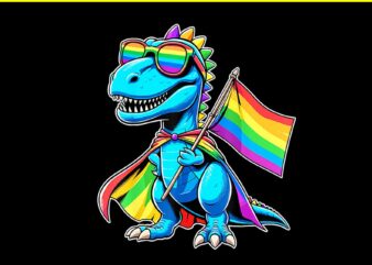 Dinosaur Gay Pride LGBT PNG, Dinosaur LGBT PNG t shirt vector illustration