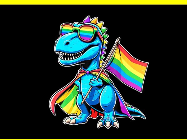 Dinosaur gay pride lgbt png, dinosaur lgbt png t shirt vector illustration